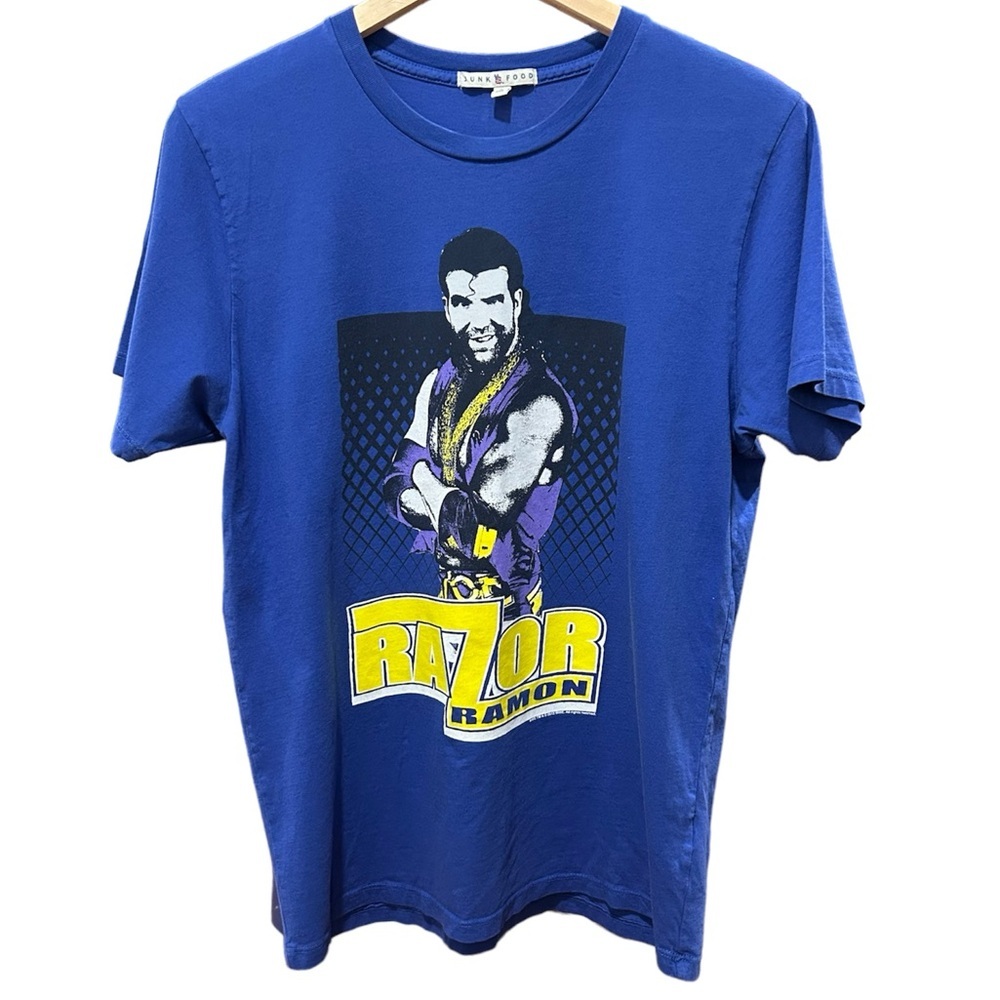Junk food Vtg Rare Razor Ramon Blue Tshirt Mens size small